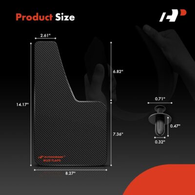 A-Premium Mud Flaps, 4 Pack Universal Splash Guards for Car Sedan Coupe, Black Front and Rear Upgraded Mud Guards Includes Mounting Hardware, Drilling Required - Image 3