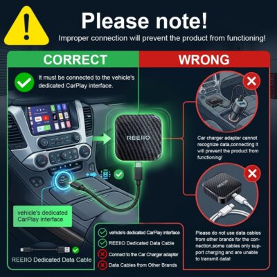 Wireless CarPlayBox with Netflix/YouTube/TF Card Slot Convert Wired CarPlay to Wireless Adapter for 2017 and Above Original Wired CarPlay Car - Image 2