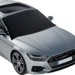 EcoNour Windshield Cover for Ice and Snow - Universal Fit for Car, SUV, Truck, Heavy Duty 600D Oxford Fabric Frost Protector for Ice & Sleet, Includes Anti-Theft Straps, Medium (69"x42")