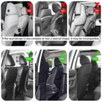 Seat Back Protector + Large Capacity Pocket Storage Organizer,Preventing The Impact of Children Stepping on The Seat Backrest (Style A-Black) - Image 6