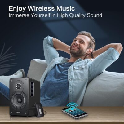 SIMOLIO Bluetooth Receiver for Car, 35H Battery Life, Volume Control, Noise Cancelling 3.5mm AUX Bluetooth Car Adapter, Wireless Audio Receiver for Home Stereo/Wired Headphones/Handsfree Calls - Image 7