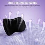 Car Seat Cushion and Lumbar Support Headrest Pillow Mesh Cover Memory Foam Ergonomic Car Cushion Back Neck Support Pillow Sciatica & Back & Tailbone Pain Relief Pillow Black - Image 4