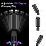 Retractable Car Charger, 4 in 1 Fast Charging Car Charger USB-C & USB-A Compatible with iPhone 16/15/14/13/12/11,Galaxy,Pixel - Image 3