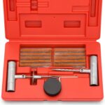 Tooluxe 50002L -35 Piece Tire Repair Universal Heavy Duty Tire Repair Kit with Plugs, Fix A Flat Tire Repair Kit, Ideal for Tires on Cars, Trucks, Motorcycles, ATV Roadside Emergency, Tire Plug Kit