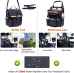 Car Seat Organizer with Laptop Compartment (Fits 15.6"), Front & Backseat Passenger Organizer with Adjustable Strap, Multiple Pockets, Portable Office Bag, Water-Resistant 1200D Polyester - Image 6