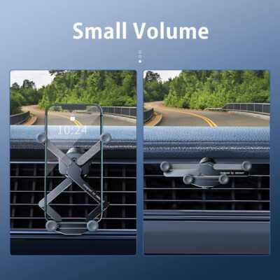 OATSBASF Car Vent Phone Mount [Full Metal Body] Foldable Car Air Vent Phone Holder, Compatible with iPhone 17 16 Pro Max 15 14 / Samsung S25 Ultra 24 / All Phone Models - Image 4