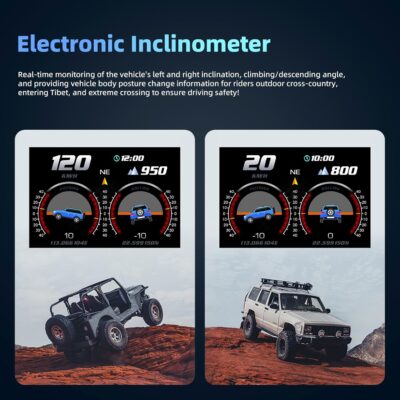 MH Heads Up Display OBD2+GPS Dual System Car HUD Display, OBD2 Gauge Display, Digital Speedometer MPH Driving Overspeed Alarm Trip/Water Temperature/Fuel Consumption for All Vehicle - Image 6