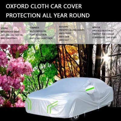 Car Cover Compatible with Buick Special Y-Body 1961-1963,Heat-Insulating, dust-Proof, Sun-Proof, All-Weather Protection Outdoor car Cover (Silver Green) - Image 5