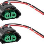 RED WOLF H8 H9 H11 880 881 Female Adapter Wire Connector Replace OEM Headlight Fog Light Wiring Harness Retrofit Pigtail for Toyota GMC Chevy Honda Jeep Ford Dodge Bulb LED Headlamp Universal Fit