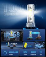 Marsauto H11/H8 LED Fog Light Bulb, 10000 Lumens 6000K White Super Bright & Compact H16/H8/H11 LED Bulb, 1:1 Mini Size Plug and Play Fog Lights, Side Marker & Parking Light Combos, Pack of 2 - Image 8