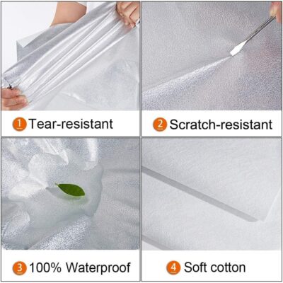 kayme Rv Tire Covers Set of 4, Travel Trailer Camper Truck SUV Motorhome Waterproof Wheel Cover, Sun Rain Snow Protector, Fit 27-29 Inch Tire Diameter/Silver - Image 3