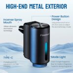 Featwell Car Air Freshener, Three Adjustable Modes Intelligent Car Aroma Diffuser, Rechargeable Car Aroma Diffuser, Black - Image 6