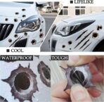 1797 Bullet Holes Stickers Decals Car 3D Fade Funny Lifelike Automotive Tattoo Hood Front Cover Decorations Accessories Waterproof Door Horrifying Protective Seal 11.4''x9'' - Image 3