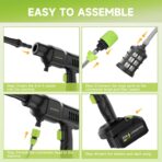 Cordless Pressure Washer 260W,Portable Electric Power Washer with 6-in-1 Nozzle,700PSI High-Pressure Handheld Washer for Car Floor Yard Patio Garden Fence,10×1200mAh Battery,17FT Hose (L) - Image 7