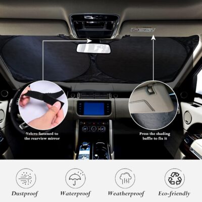 for Ford Transit 2015-2023 2024 2025 2026 Car Windshield Sunshade Sun Shield Custom Fit Transit Wagon XL Cargo,Wagon XLT,Connect Van XL,Front Window Shades Cover Sun Visor Protector Car Accessories - Image 3