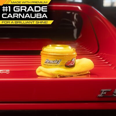 Formula 1 Carnauba Car Wax Paste - High-Gloss Shine - Polish for Car Detailing to Shine & Protect – Remove Haze and Paint Swirls w/ Micropolishing Agents – Car Cleaning Supplies (8 oz) - Image 3