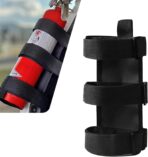 WZP Roll Bar Fire Extinguisher Mount Holder, Adjustable Fire Extinguisher Holder, Jeep Accessories Compatible with Jeep Wrangler 1965-2026 JL JK JKU TJ CJ (Black)