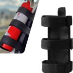 WZP Roll Bar Fire Extinguisher Mount Holder, Adjustable Fire Extinguisher Holder, Jeep Accessories Compatible with Jeep Wrangler 1965-2026 JL JK JKU TJ CJ (Black)