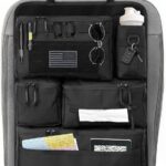 Tactical Seat Back Organizer - Heavy Duty MOLLE Panel Organizer with Multiple Pockets & Hook Loop Panel for EDC Gear, Road Trip Essentials, Universal Fit for Car SUV Truck Jeep Ford(Black)​