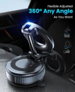 Magnetic Suction Cup Phone Mount for Magsafe, 360° Adjustable Magnetic Car Phone Holder, Pocket Size Foldable Car Mount, Cell Phone Holders for Your Car for iPhone 17 16 15 14 13 12 Series - Image 5