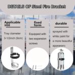 Boat Steel Fire Extinguisher Bracket,304 Stainless Steel Mounting Bracket with Adjustable Straps, Heavy Duty Fire Extinguisher Metal Bracket (Excluding fire extinguishers) (Silver) - Image 3