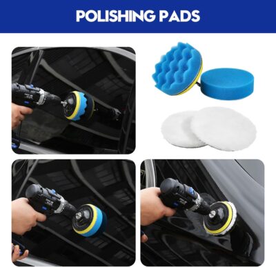34Pcs Car Detailing Kit, Car Detailing Brush Set, Car Wash Cleaning Kit, Car Detailing Brushes, Professional Car Care Kit for Interior Exterior Wheels, Blue - Image 3
