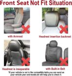 Flying Banner Car Seat Covers Front Seats and Rear Bench Mesh Fabric Rear Bench Split Polyester Cover Easy Installation SUV CAR Woman Lady Femal (Front Set, Black Red) - Image 2