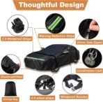 Car Covers for 1960-1980 Volkswagen Beetle Bug Sedan 2-Door, 210T All Weather Protection Custom-fit Beetle Bug Waterproof Car Cover, w/Zipper Door and Cotton Lining, Rainproof, Dustproof and UV Proof - Image 6