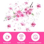 2 Sheets Cherry Blossom Car Decal, Cherry Blossom Vinyl Car Sticker Scratches Stickers Cars Decoration Vinyl Waterproof Sticker Flower Decals for Cars, Laptop, Wall, Window, Luggage and Bumper - Image 7