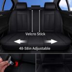Coverado Car Seat Covers 5 Pieces, Full Set Universal Seat Covers for Cars, Waterproof Nappa Leather Auto Seat Protectors with Head Pillow, Car Interiors Fit for Most Sedans SUV Pick-up Truck, Black - Image 2
