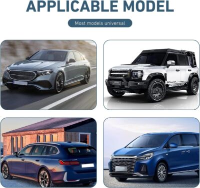 2 PCS Car Side Window Sun Shade, 25.5 x 14.9 Inch Mesh Sunshade with Suction Cups for UV and Heat Blocking, Universal for Most Cars, Trucks, SUVs (Black) - Image 6