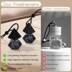 Luxury Perfume Scented Car Air Freshener - Hanging Essential Oil Diffuser with 90-Day Long-Lasting Fragrance, Premium Gift for Women(Pure white linen Scent, 2 x 8ml) - Image 7