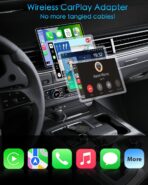 Mini Wireless CarPlay Adapter for Apple, Plug & Play Low Latency Converts Wired to Wireless CarPlay Dongle for iPhone iOS 10+, Connection Fast & Stable - Image 2