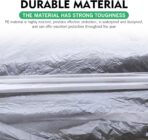 1 PC Disposable Car Cover, Clear Plastic Rain Car Cover with Elastic Band, Garage Dust Proof Storage Protection, Universal for Most Cars (11.48 FT x 19.69 FT) - Image 3