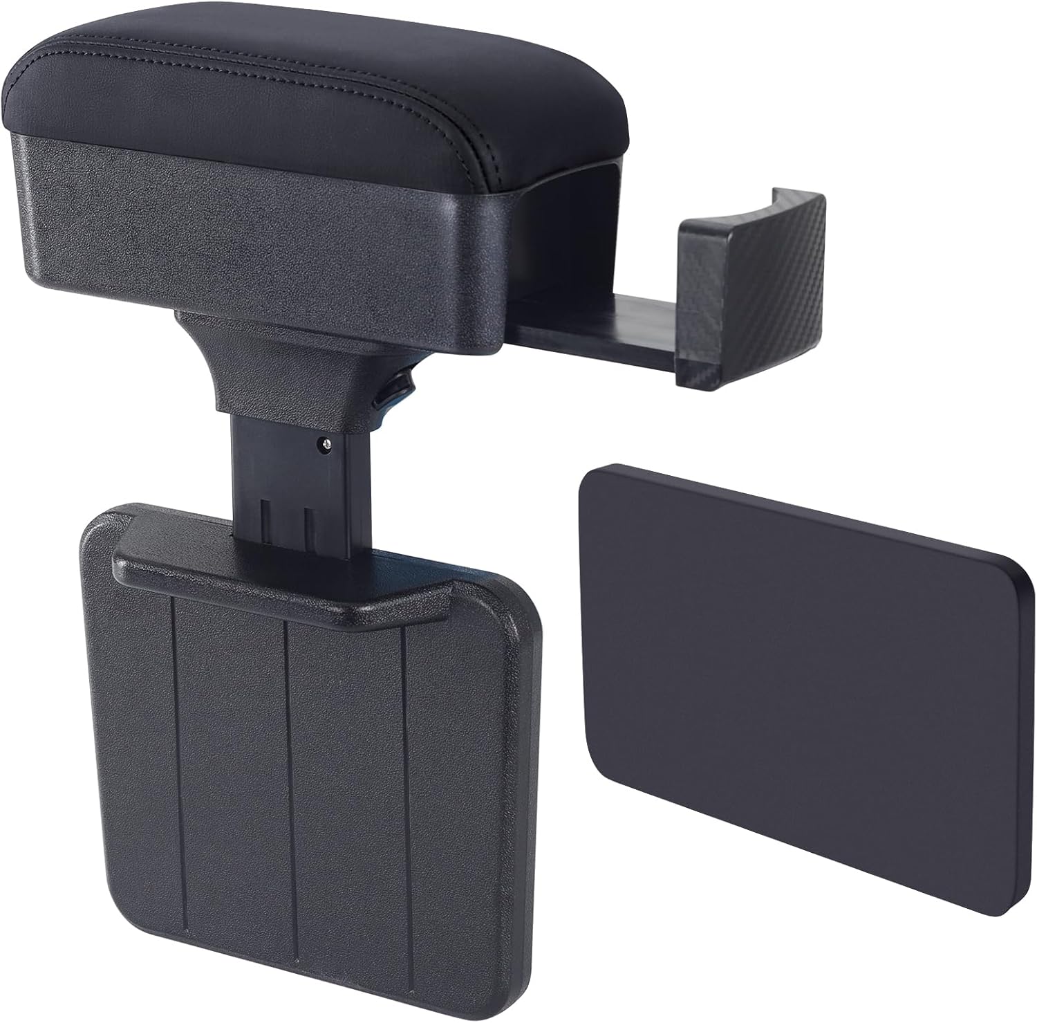 71v4dW-DGZL._AC_SL1500_.jpg Rupse Car armrest Storage Box,Car Center Console armrest Box with Cup Holder,Forearm Wrist Support Adjustable Armrest for Most Car Models - Image 1