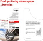 AUTOXBERT Mud Flaps for Trucks Heavy Duty Universal Rubber Mud Flaps Car Dirty Fender All Weather Mudguards Front Rear Splash Guards with Stainless Steel Plates, 2pc- Black - Image 5