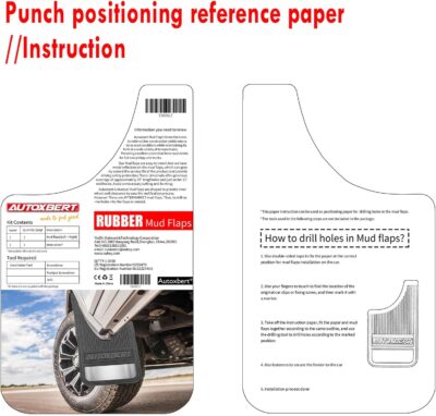 AUTOXBERT Mud Flaps for Trucks Heavy Duty Universal Rubber Mud Flaps Car Dirty Fender All Weather Mudguards Front Rear Splash Guards with Stainless Steel Plates, 2pc- Black - Image 5