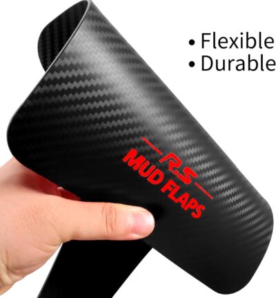 XUKEY 4pcs Black Universal Mudflaps for Car SUV Van Hatchback UTV ATV Front Rear Mud Flaps Splash Guards Fender Flares Mudguard with Hardware 14.17''x 8.27''("R.S MUD Flaps Logo) - Image 2