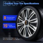 ECCPP Wheel Cover 15 Inch Hubcap Wheel Hub Caps OEM Rim Protectors Cover (Set of 4) Modern & Stylish Auto Tire Replacement Exterior Cap - Image 4