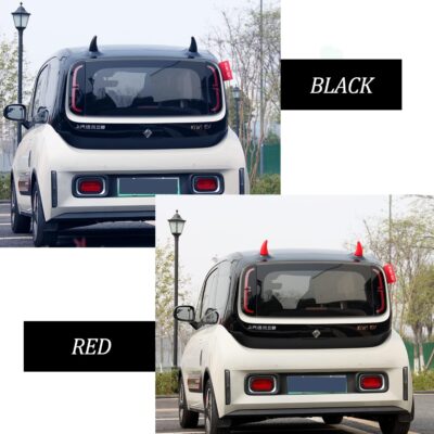 YGMONER Car 3D Devil Horns Sticker (Easy to Find Car in The Parking Lot) Halloween Car Roof Decor Elasticity Foam Bull Horns (Classic Red) - Image 6