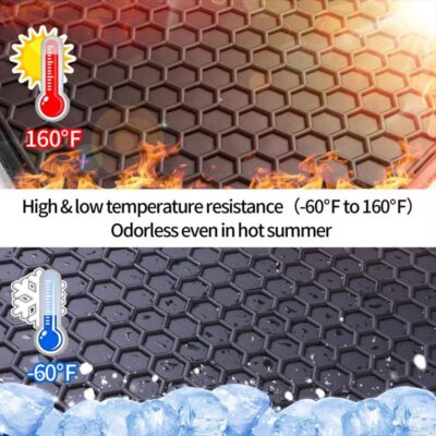 Car Rubber Floor Mat for Honda CRV CR-V 5th Generation 2017-2022 Custom Fit Full Black Auto Liner Mats All Weather Protection Heavy Duty Odorless - Image 5