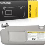 Dasbecan Front Left Driver Side Sun Visor with Vanity Light Compatible with Toyota RAV4 2006-2013 Replaces# 74320-42501-B2 74320-42500-B0 (Gray)