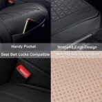Black Panther Luxury Faux Leather Car Seat Cover Front Bottom Seat Cushion Cover, Anti-Slip and Wrap Around The Bottom, Fits 95% of Vehicles - 1 Piece,Black - Image 4