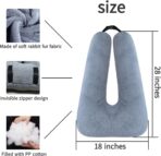 Travel Pillow Car Pillow Kid Car Sleeping The Sleeping Aid for Adults and Kids on Road Trips Kids Travel Pillow Gray - Image 3