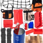 Crawler Car Decoration for 1/10 Trx4 Trx6 Axia 1 SCX10 Red cat,Mini Luggage Net/Simulation Package,Luggage,Wood Box,Shovel,Fuel Tanks,Recovery Board, Toolbox,Antennas,Fire Extinguisher,Blue