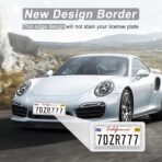 Amiss Bling License Plate Frame for Women, 2Pack Rhinestone Handcrafted Crystal Premium Stainless Steel, Stainless Steel Car Accessories with Diamond Sparkle Glitter Caps (White) - Image 4