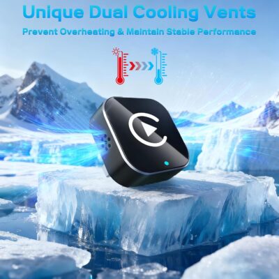 Mini Wireless CarPlay Adapter for iPhone, 2-in-1 for Apple CarPlay & Android Auto Adapter, Convert Wired to Wireless, Plug & Play, Auto Connect, USB to Type-C, No Delay, for iOS 10+ & Android 11+ - Image 3