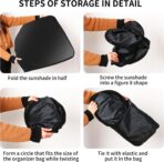 Double Thickened Vehicle Windshield Shade, Sun UV Blocker Cover for Front Window, Baby Sunshade Heat Reflector in Car, Car Shield Accessories Interior for Women, Essentials Sun Visor Extender - Image 5