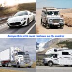 Car Steering Wheel Cover, 15 inch Anti-Slip Steering Wheel Protector, Carbon Fiber & Microfiber PU Leather Steering Wheel Cover for Women and Men, Universal Fit for Most Vehicles (Black) - Image 5