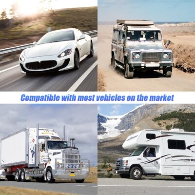 Car Steering Wheel Cover, 15 inch Anti-Slip Steering Wheel Protector, Carbon Fiber & Microfiber PU Leather Steering Wheel Cover for Women and Men, Universal Fit for Most Vehicles (Black) - Image 5